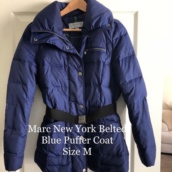Andrew Marc New York blue puffer coat - Picture 3 of 5